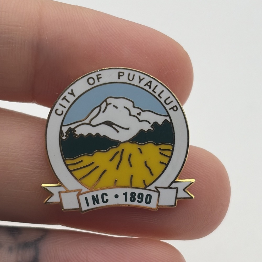 Puyallup Washington State City Founded 1890 Lapel Hat Pin